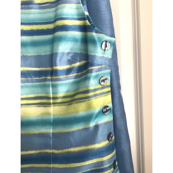 DRESSBARN WOMEN'S SUIT PANTS SIZE 10 BLOUSE TOP MULTICOLOR SLEEVELESS BUTTONS - Picture 4 of 9